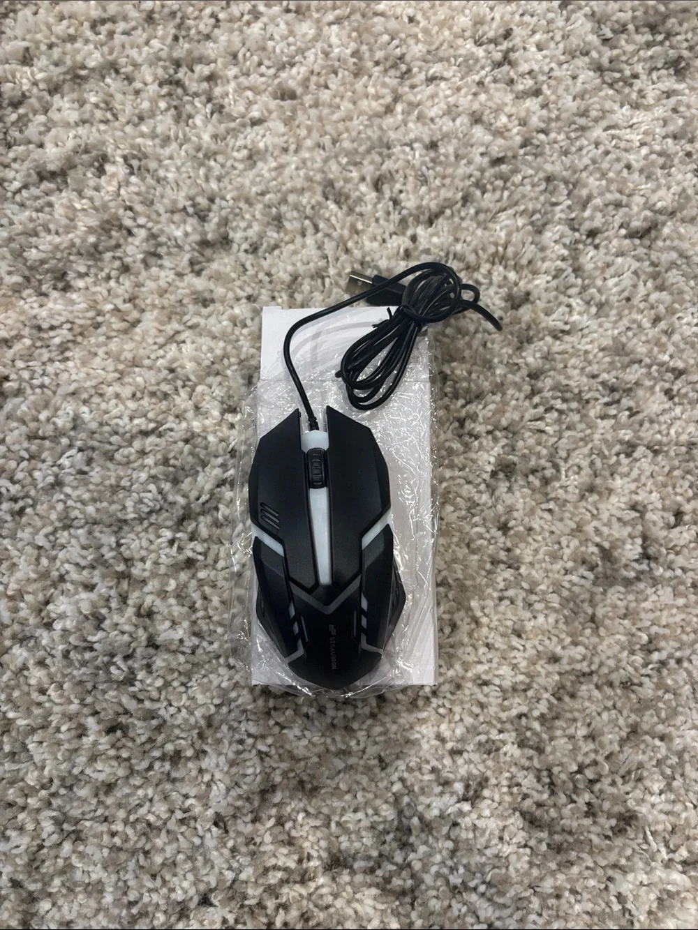 Black Wired USB Mechanical-Style Desktop Keyboard and mouse
